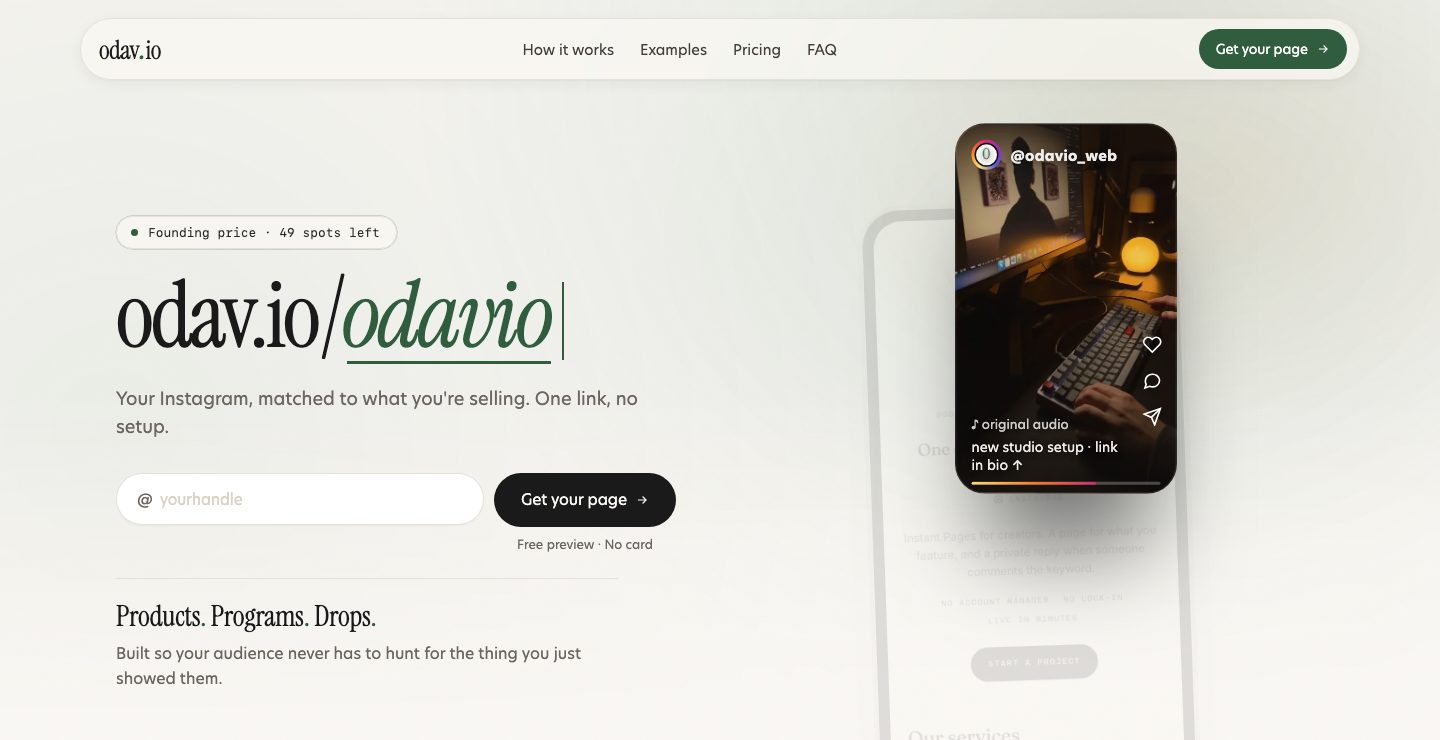 odav.io Instant Pages
