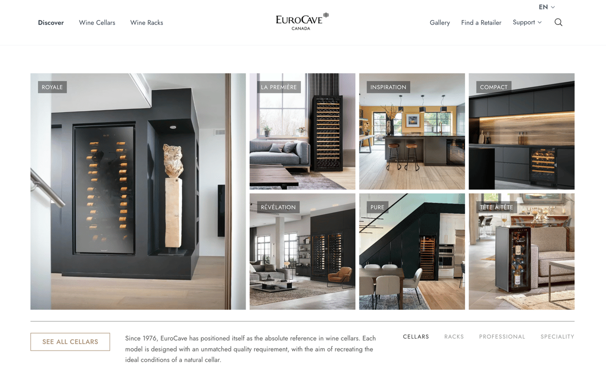 EuroCave Canada storefront
